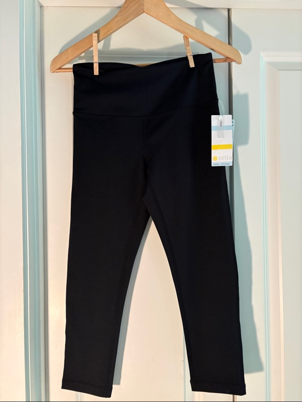 NWT Zella Yoga + Studio High Support Crop Black Leggings